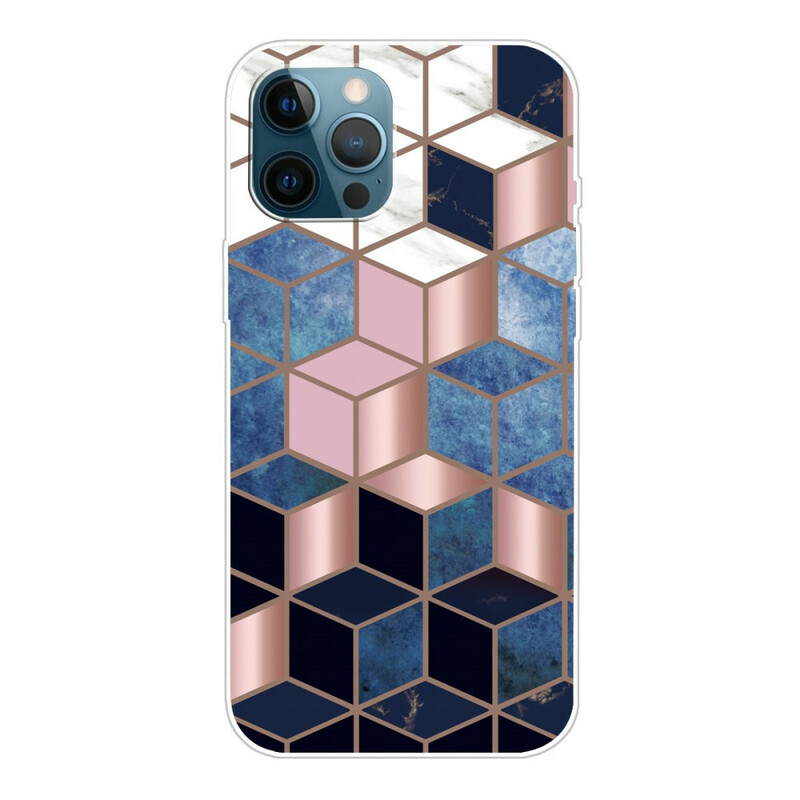 iPhone 13 Pro Cover Marmor Geometrisch Variabel