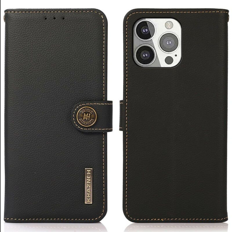 Hülle iPhone 13 Pro Echtleder KHAZNEH RFID Hülle iPhone 13 Pro Echtleder KHAZNEH RFID