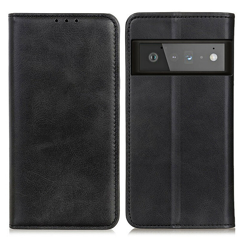 Flip Cover Google Pixel 6 Pro Leder Schlitz Matt