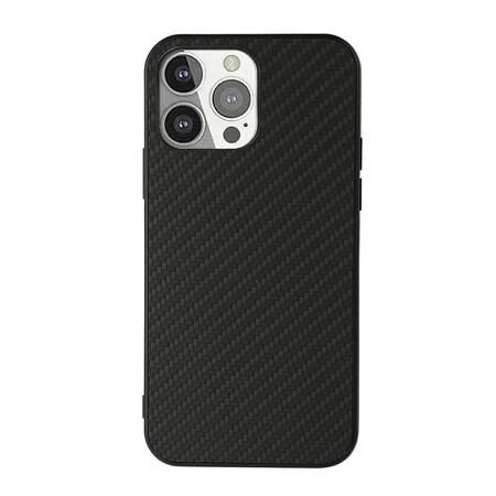 iPhone 13 Pro Hülle in Lederoptik mit Carbonfaserstruktur