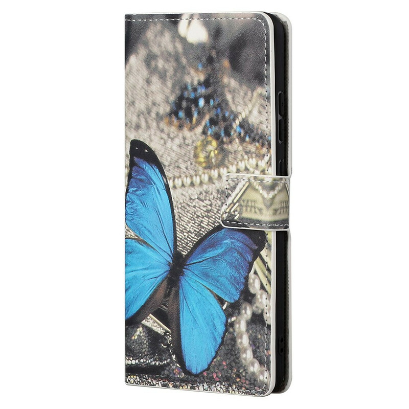iPhone 13 Pro Max Hülle Schmetterling Blau