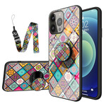 iPhone 13 Pro Cover Magnetische Halterung Patchwork