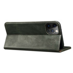 Flip Cover iPhone 13 Pro Max Kunstleder Gewachst