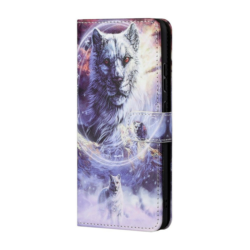 iPhone 13 Winter Wolf Hülle mit Lanyard