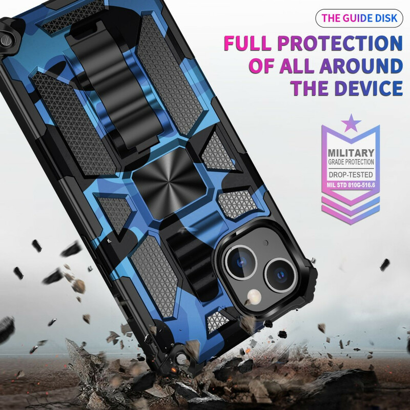 iPhone 13 Pro Max Cover Camouflage Abnehmbare Halterung