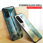 Cover Oppo A16 / A16s Gehärtetes Glas Marble Colors