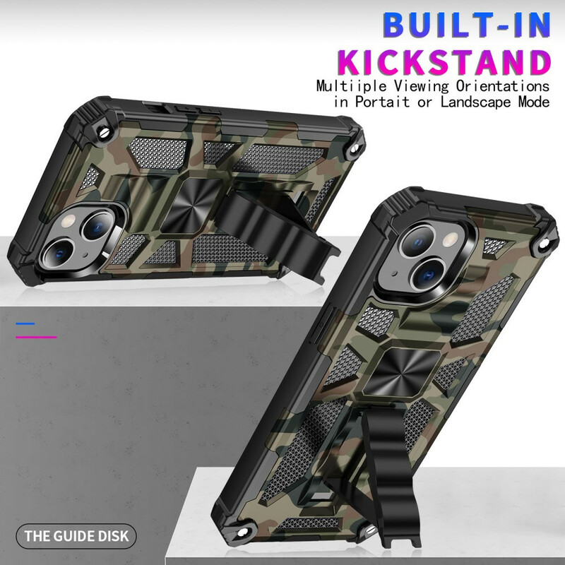iPhone 13 Camouflage Cover Abnehmbare Halterung