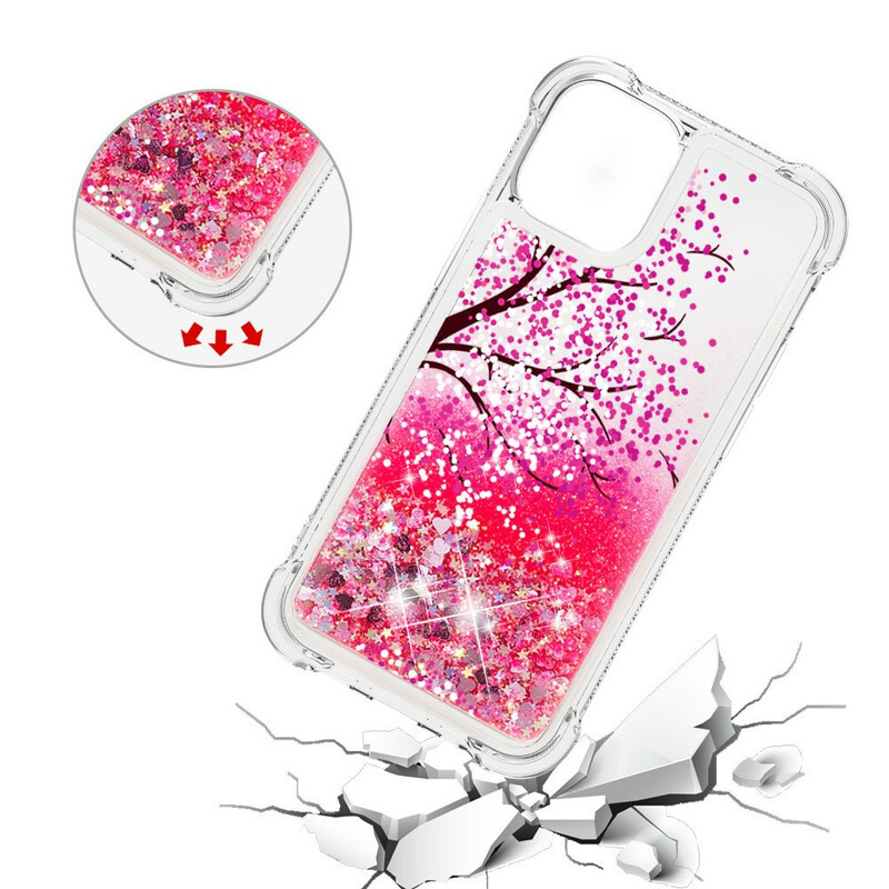 iPhone Cover 13 Baum Glitzer