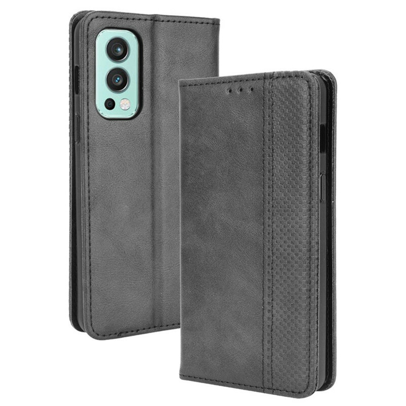 Flip Cover OnePlus Nord 2 5G Vintage Stylished Leather Effect