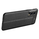 Cover OnePlus Nord 2 5G Litschi-Leder-Effekt Double Line