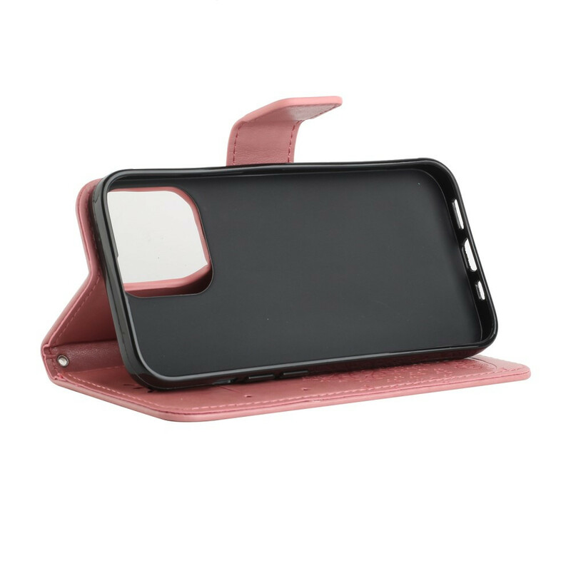 iPhone 13 Hülle Baum und Eulen mit Riemen