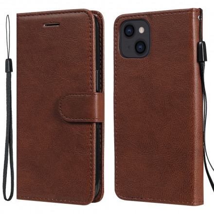 iPhone 13 Hülle in Lederoptik mit Trageriemen