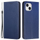 Flip Cover iPhone 13 Kohlefaser mit Riemen