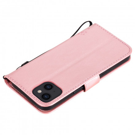 iPhone 13 Hülle Baum und Katze mit Riemen