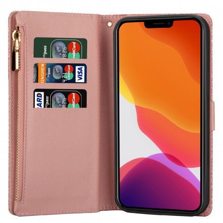 iPhone 13 Glitter Zip Wallet Hülle