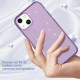 Transparentes iPhone 13 Cover Glitter Design