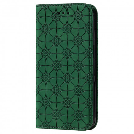 Flip Cover iPhone 13 Barocke Blumen