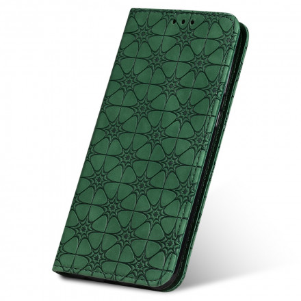 Flip Cover iPhone 13 Barocke Blumen