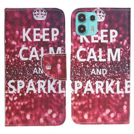 Motorola Edge 20 Lite Keep Calm and Sparkle Hülle