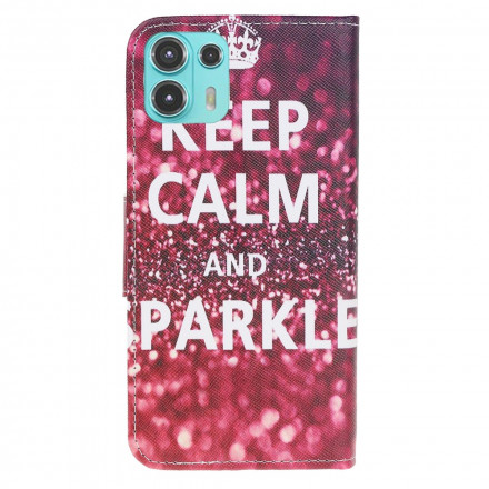 Motorola Edge 20 Lite Keep Calm and Sparkle Hülle