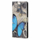 Motorola Edge 20 Hülle Schmetterling Blau