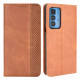 Flip Cover Motorola Edge 20 Pro Vintage Styled Leather Effect