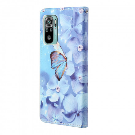 Xiaomi Redmi 10 Diamond Butterflies Strap Tasche