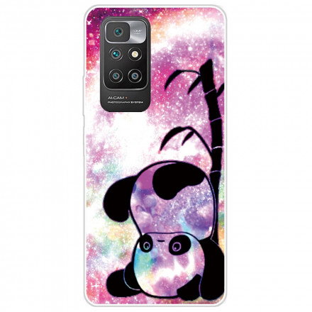 Xiaomi Redmi 10 Panda und Bambus Cover