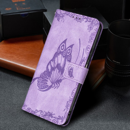Xiaomi Redmi 10 Schmetterling Barock Riemchen Tasche