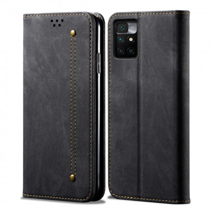 Flip Cover Xiaomi Redmi 10 Stoff Jeans