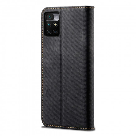 Flip Cover Xiaomi Redmi 10 Stoff Jeans