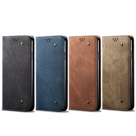 Flip Cover Xiaomi Redmi 10 Stoff Jeans