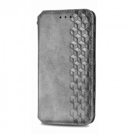 Flip Cover Motorola Edge 20 Lite Kunstleder Textur Diamant