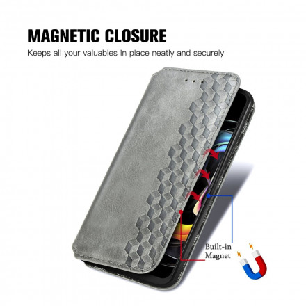 Flip Cover Motorola Edge 20 Lite Kunstleder Textur Diamant