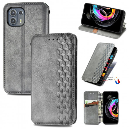 Flip Cover Motorola Edge 20 Lite Kunstleder Textur Diamant