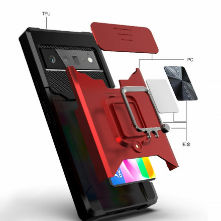 Google Pixel 6 Pro Cover Halterung und Linsenschutz und Kartenhalter