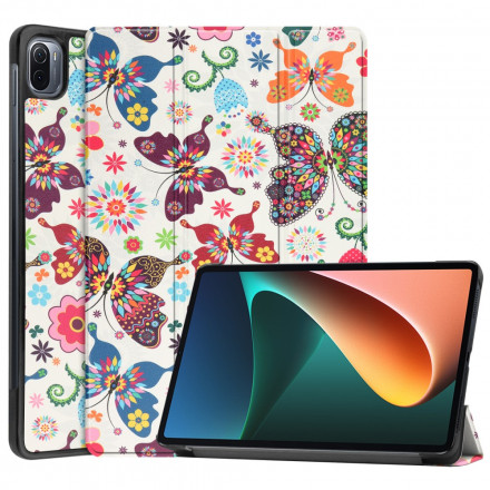 Smart Case Xiaomi Pad 5 Stifthalter Vintage-Blumen