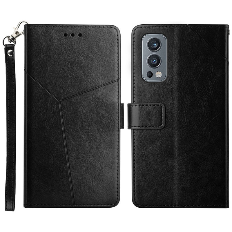 Hülle OnePlus Nord 2 5G Style Leder Geo Y Design