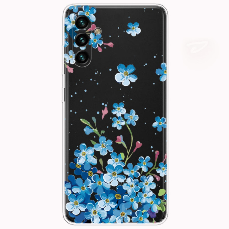 Samsung Galaxy A13 5G / A04s Cover Blaue Blumen