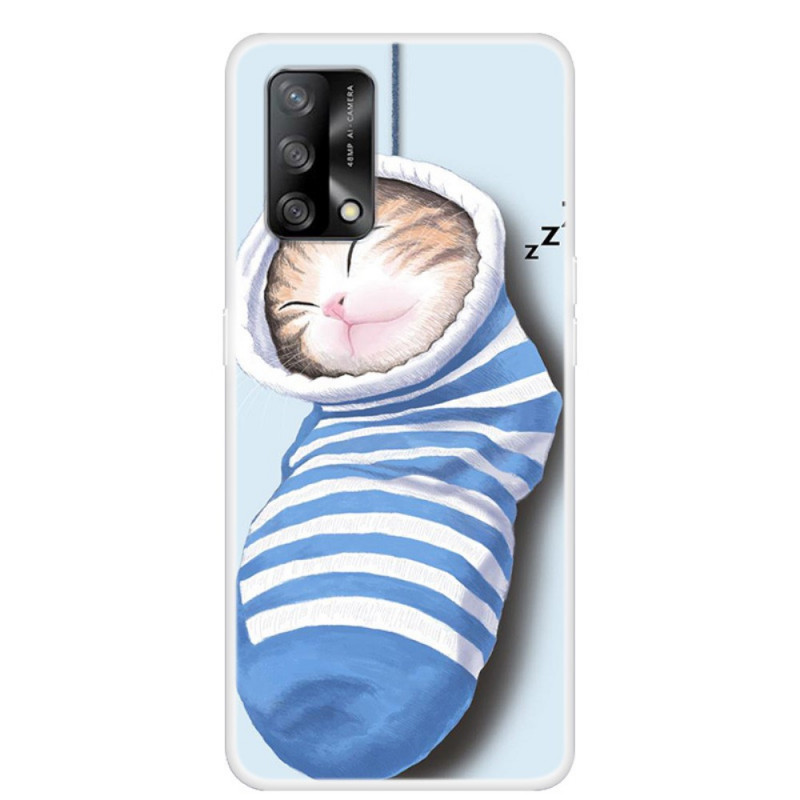 Oppo A74 4G Cover Schlafendes Kätzchen