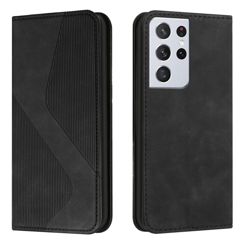 Flip Cover Samsung Galaxy S21 Ultra 5G Style Leder S-Design