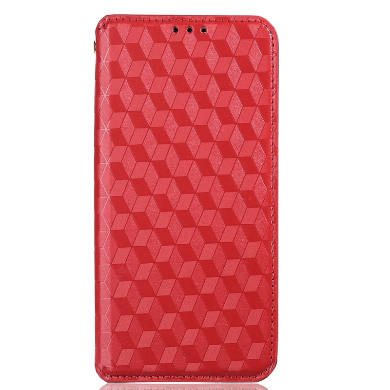 Flip Cover Oppo Reno 6 5G Lederoptik Diamant 3D