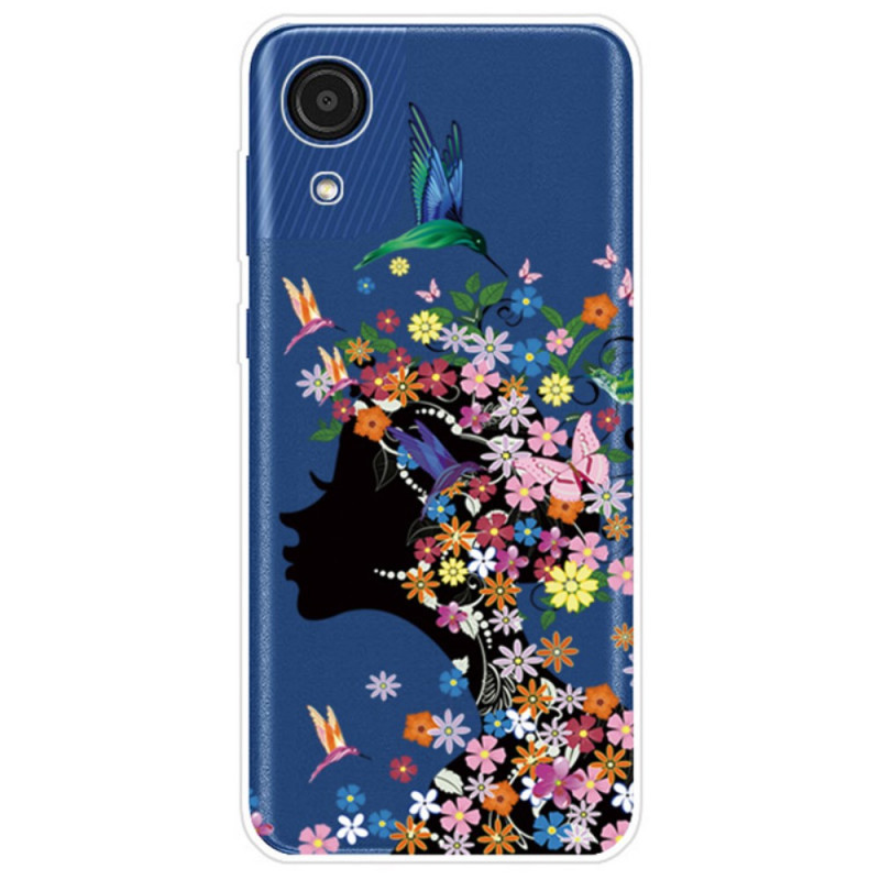 Samsung Galaxy A03 Core Cover Hübscher Blumenkopf