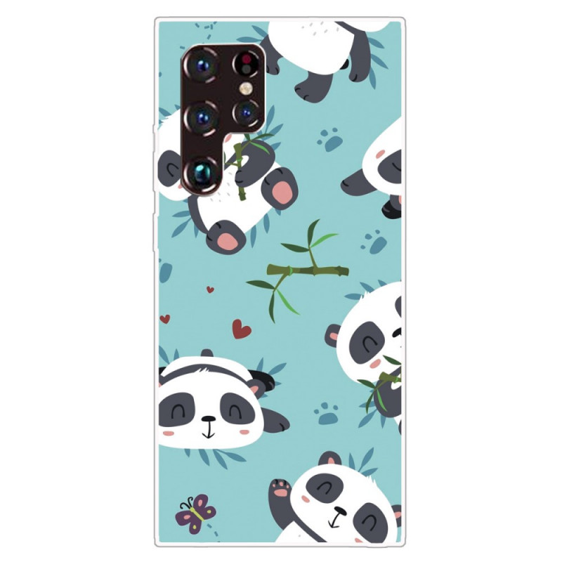 Samsung Galaxy S22 Ultra 5G Cover Pandas Tas