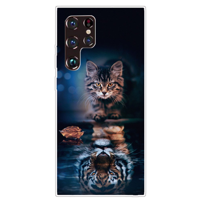 Samsung Galaxy S22 Ultra 5G Cover Reflexion Katze