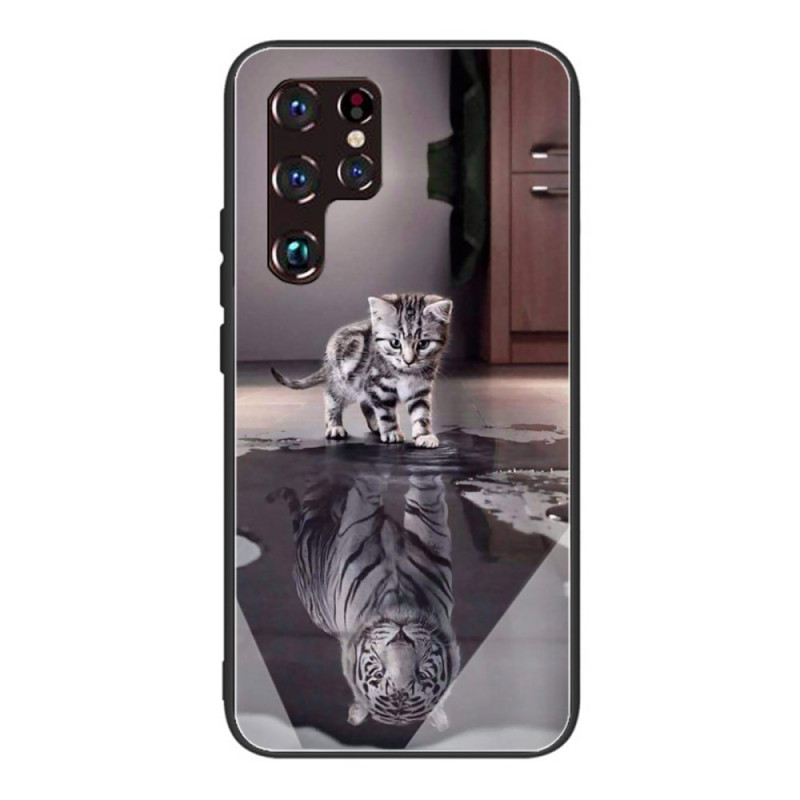 Samsung Galaxy S22 Ultra 5G Panzerglas Cover Ernest der Tiger