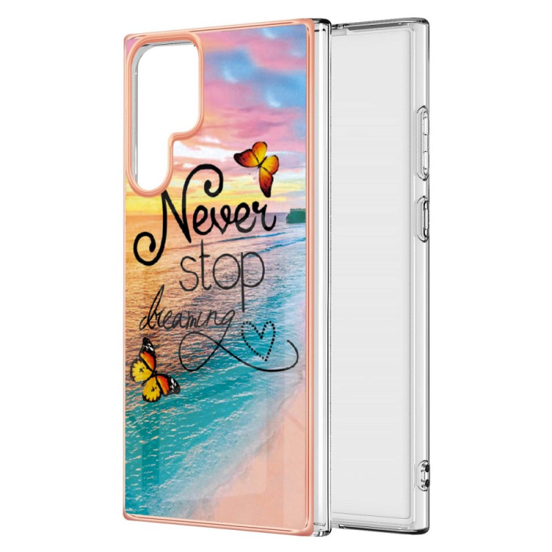 Samsung Galaxy S22 Ultra 5G Never Stop Dreaming Schmetterlinge Cover