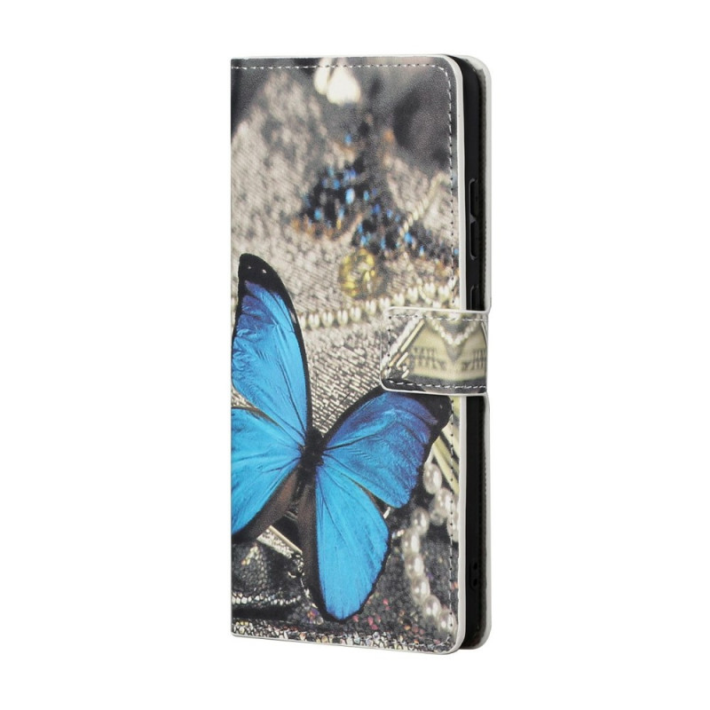 Samsung Galaxy S22 Plus 5G Schmetterling Prestige Tasche Blau