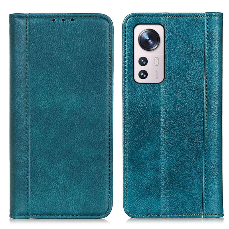 Flip Cover Xiaomi 12 Pro Version Farbig Leder Spaltig