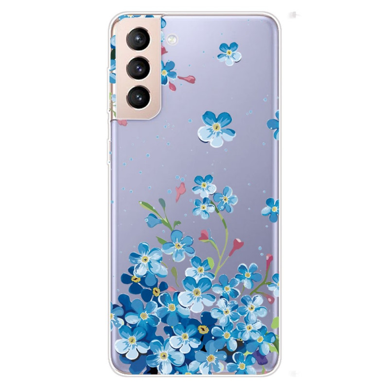 Samsung Galaxy S22 5G Cover Blaue Blumen